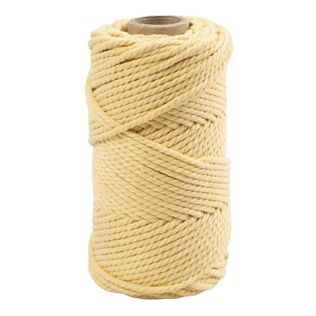 Cordon pour macramé jaune clair, 55m