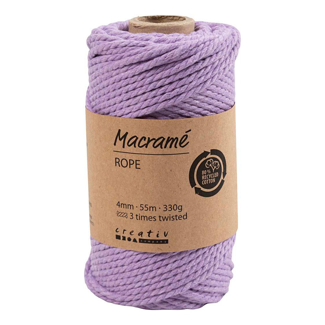 CC Macramé Koord 4 mm 55 m Paars