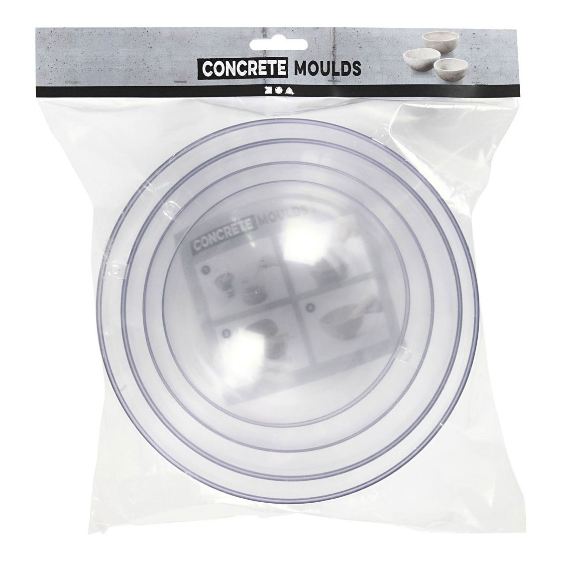 Moules de coulée en plastique transparent, 4 pcs.