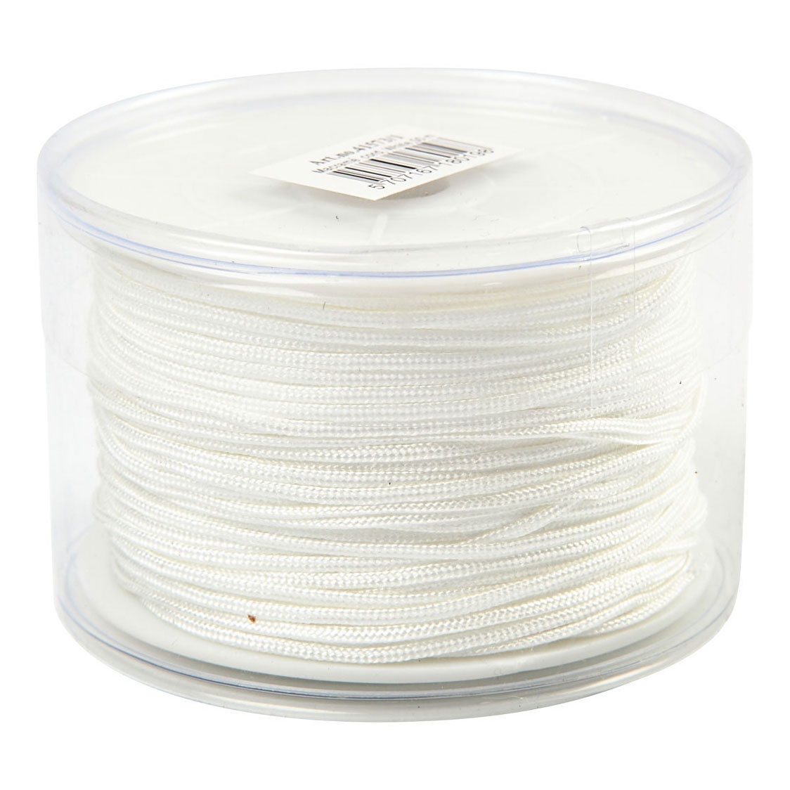 Cordon Polyester Blanc 1 mm, 50m