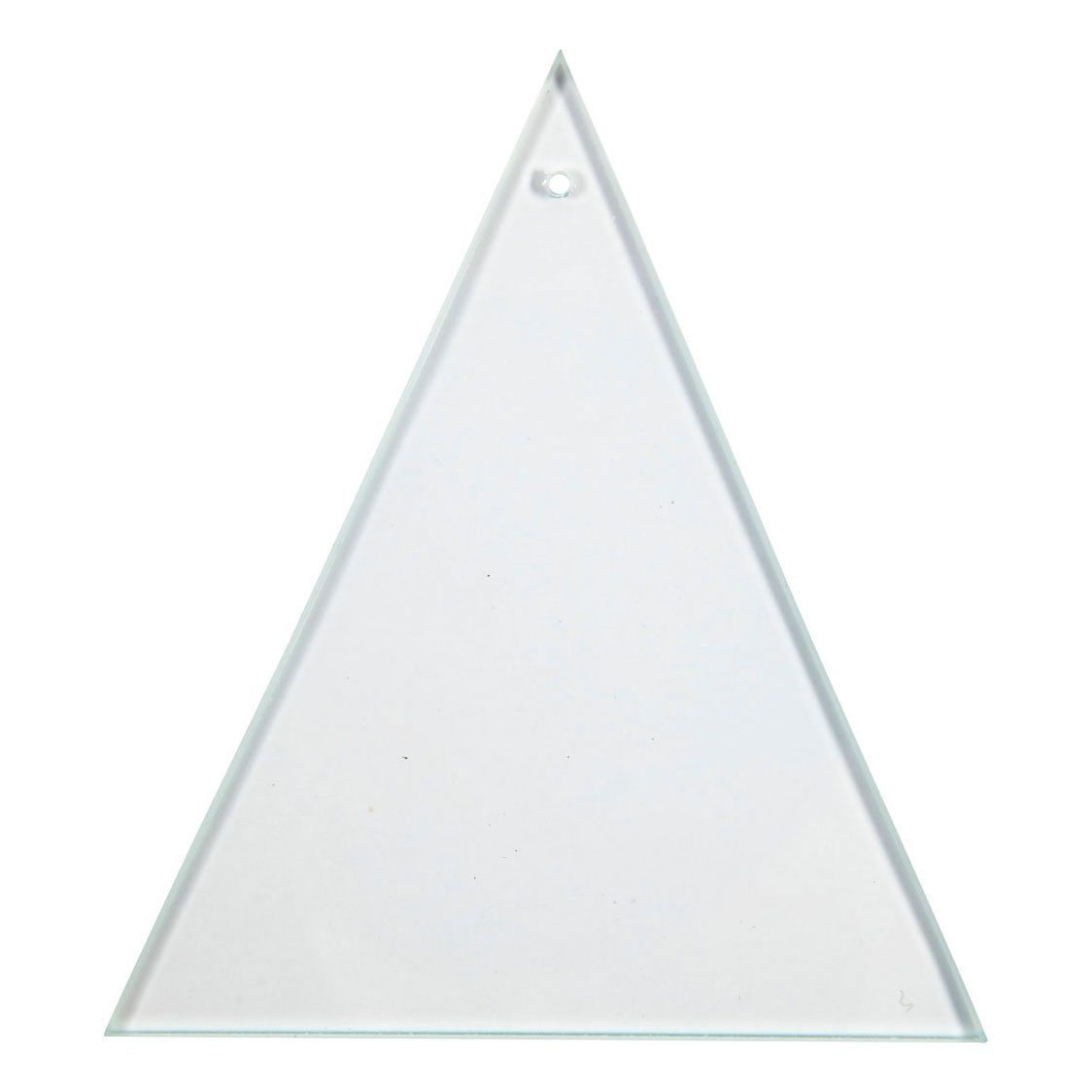 Triangle de plaque de verre avec trou 8x9cm, 10pcs.