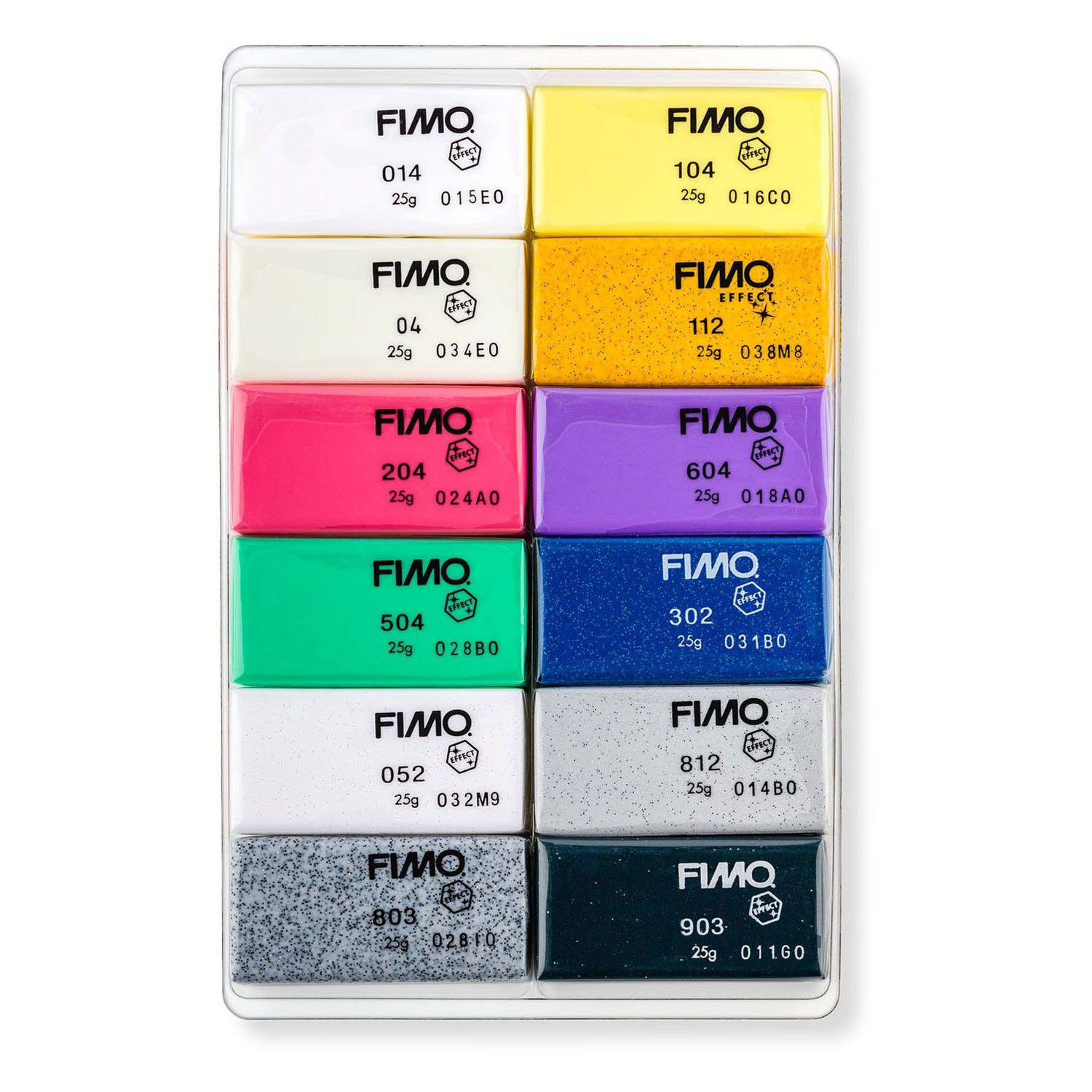 Pâte à modeler Fimo Effect Différentes couleurs, 12x25 grammes