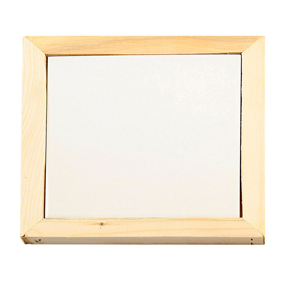 Dessous de verre avec cadre en bois 15x15cm, 10 pcs.