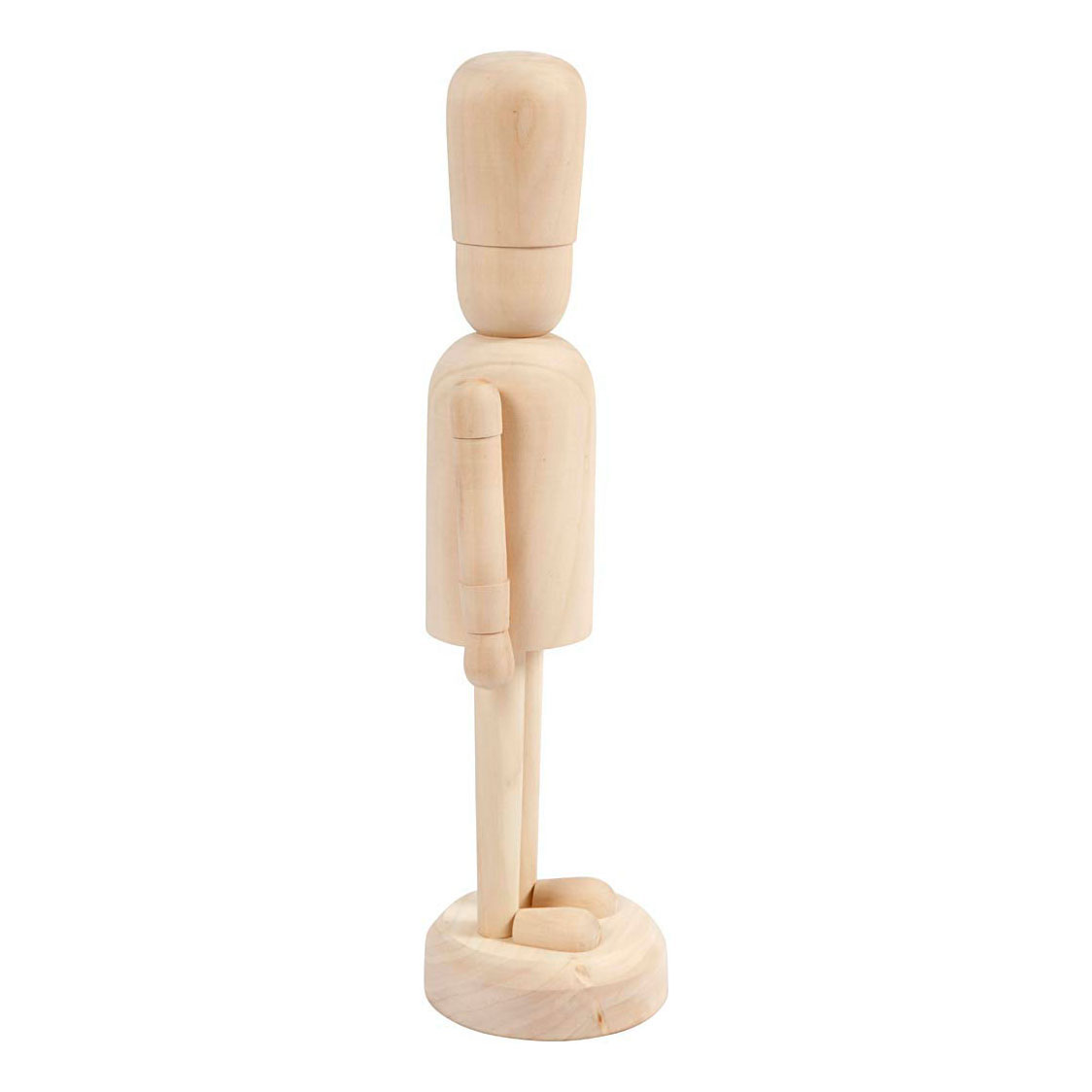 Figurine en bois sur pied, 45 cm