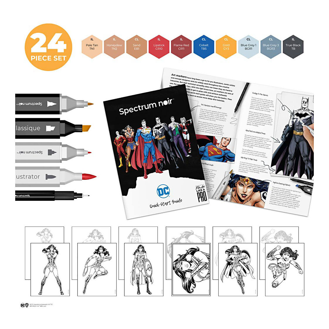 Jeu Hobby Illustration Héros Bande Dessinée Wonder Woman Jeu De Couleurs