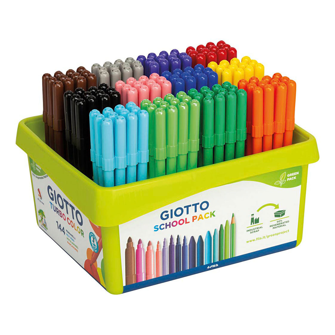 Giotto-Marker, verschiedene Farben, Schulpackung, 144 Stück.