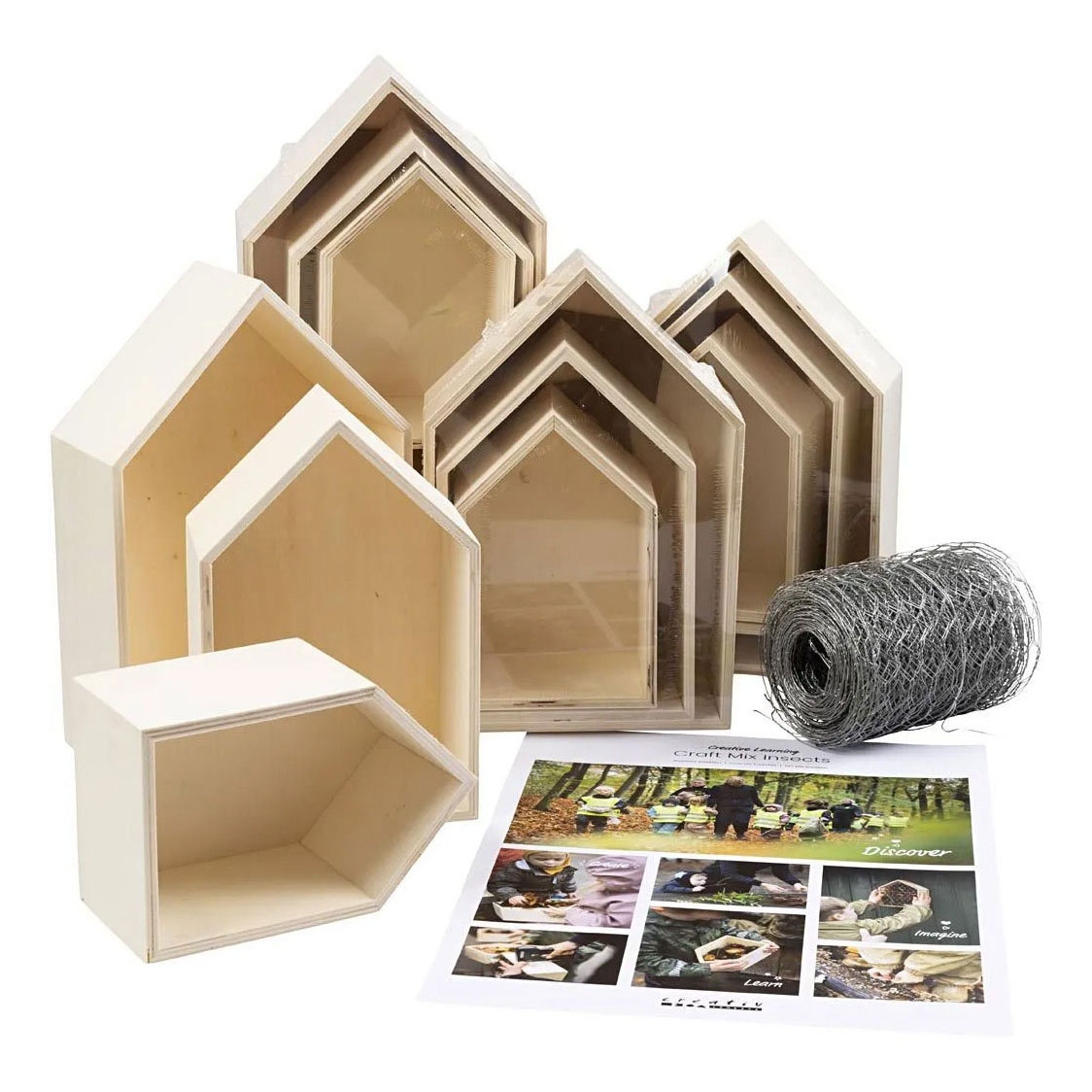 Creativ Company Creatieve Box Insecten Hout Klaslokaalset