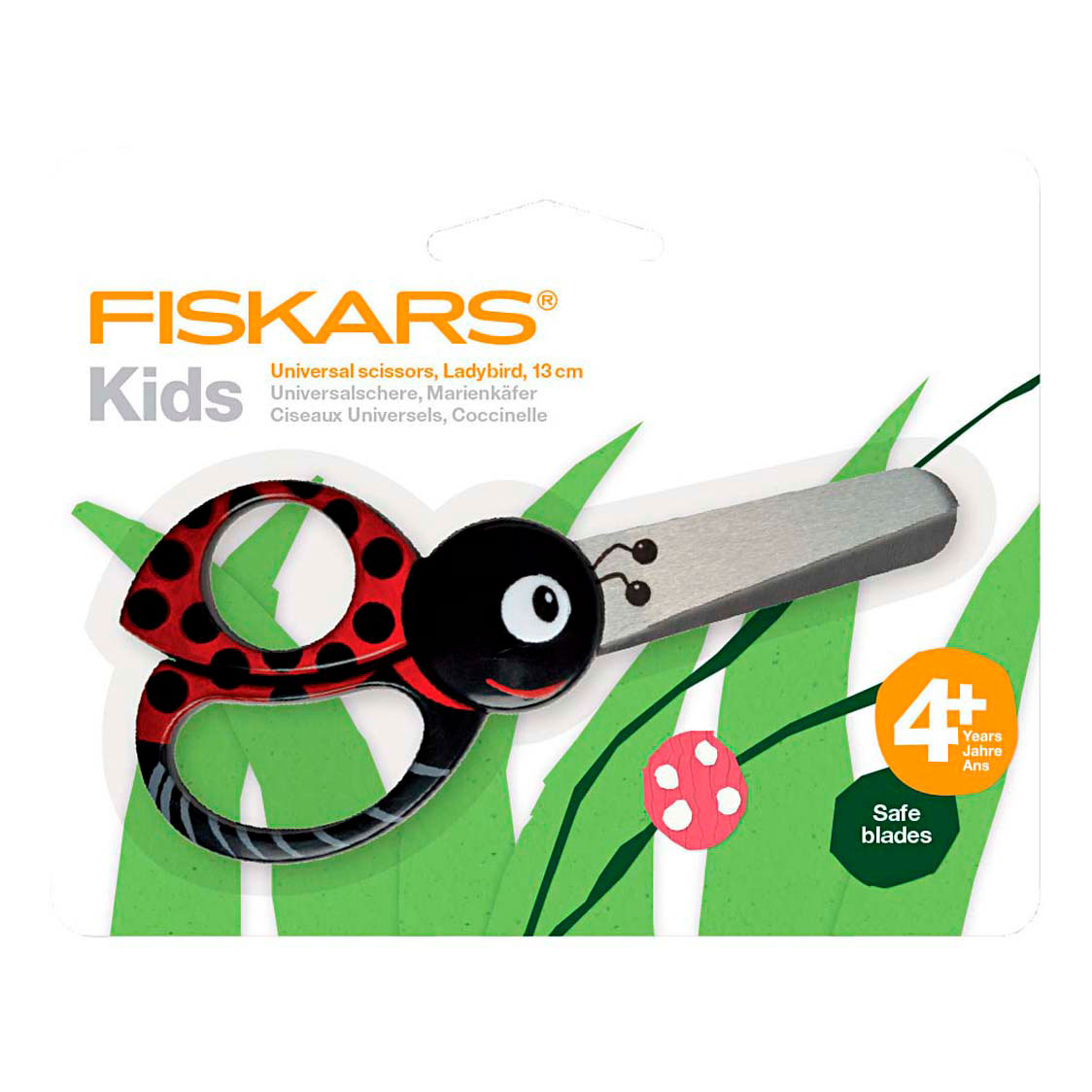 Fiskars Kinderschere mit Marienkäfermotiv – 13 cm