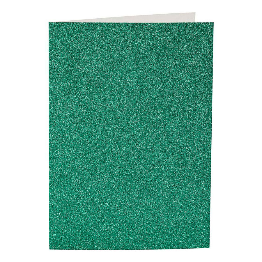 Cartes et enveloppes 10,5 x 15 cm Vert pailleté - 4 pièces. Cartes et enveloppes 10,5 x 15 cm Vert pailleté - 4 pièces.