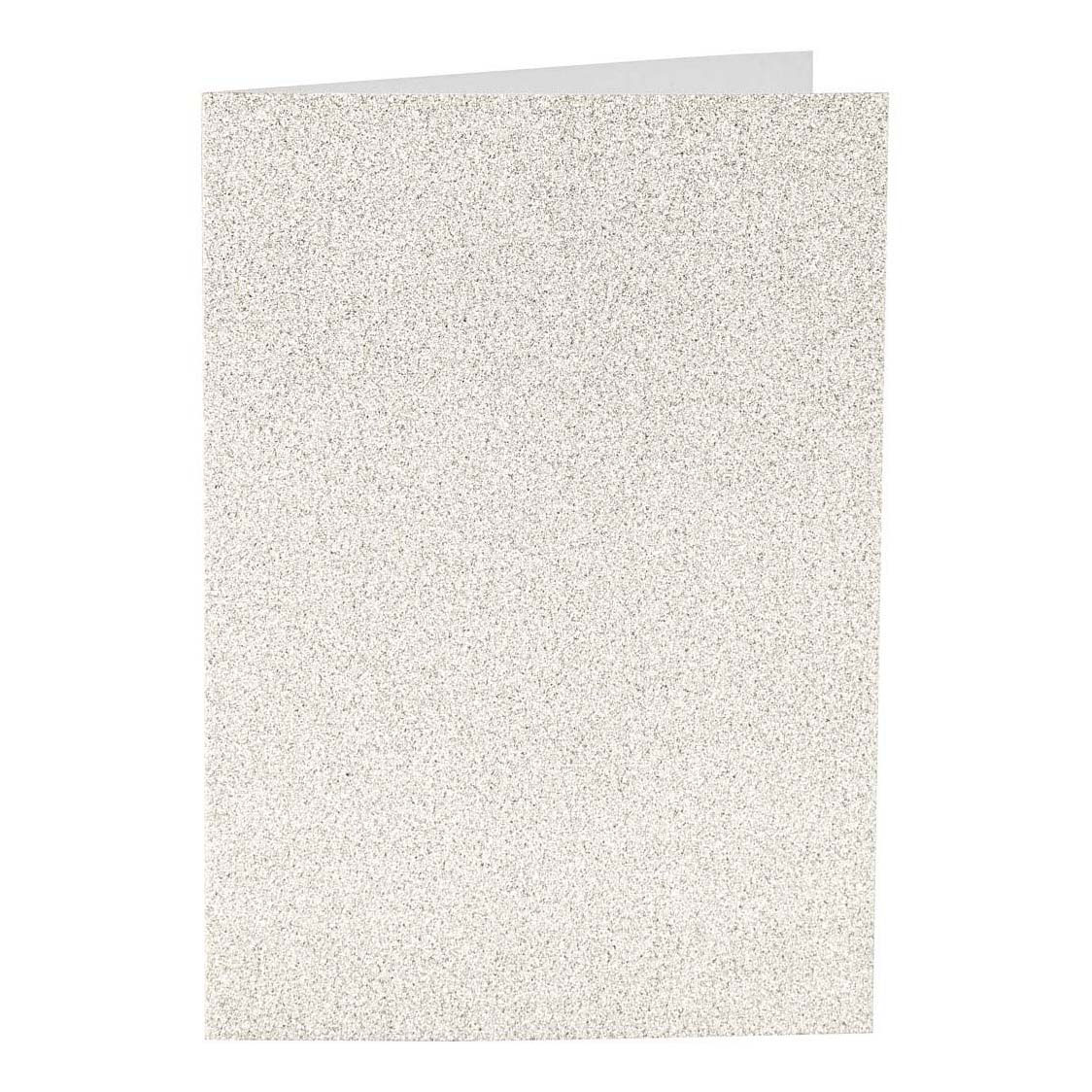Cartes et enveloppes 10,5 x 15 cm Blanc pailleté - 4 pièces. Cartes et enveloppes 10,5 x 15 cm Blanc pailleté - 4 pièces.