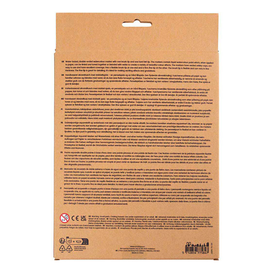 Aquarelmarker - 12 Kleuren