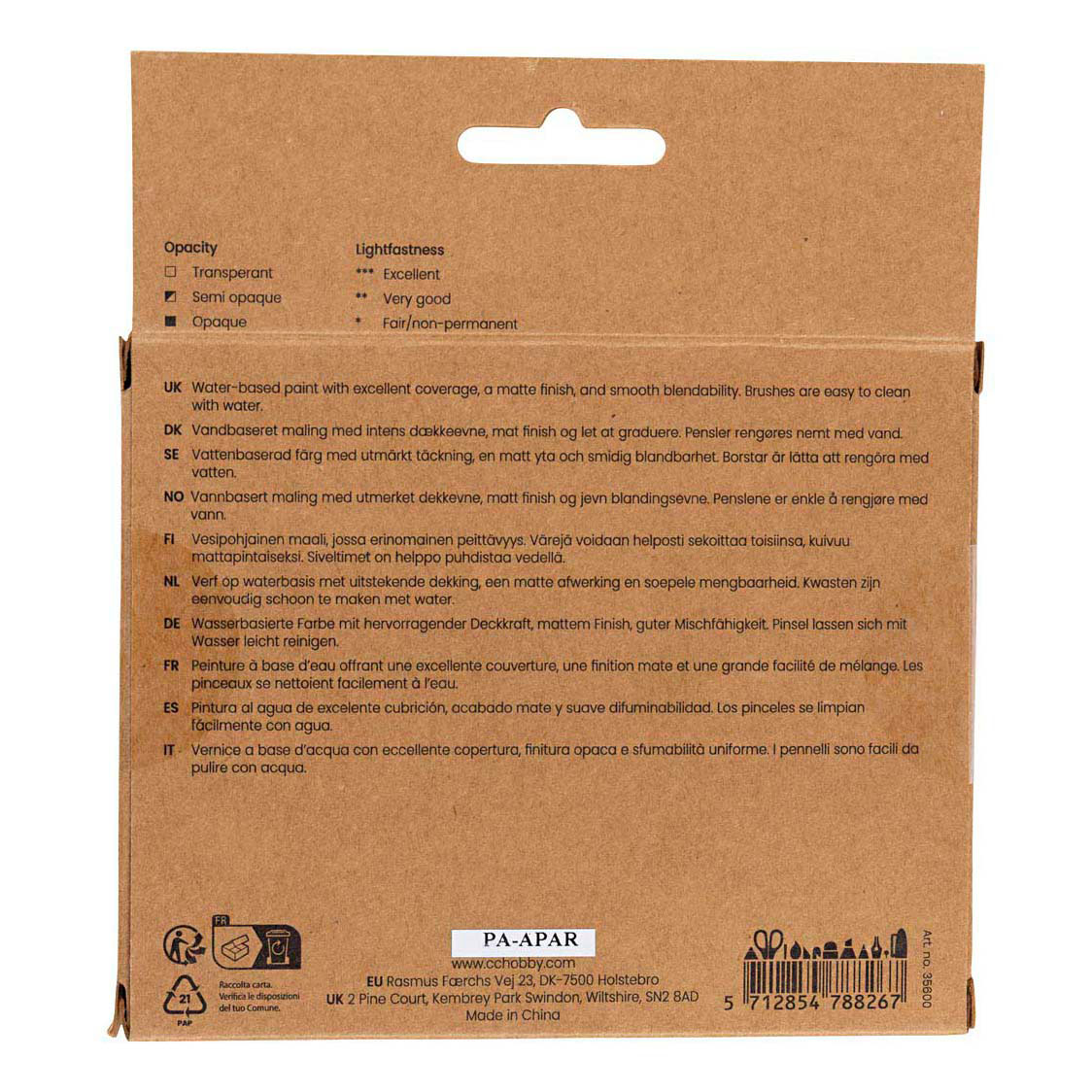 Gouacheverf Standaardkleuren - 6x20ml.