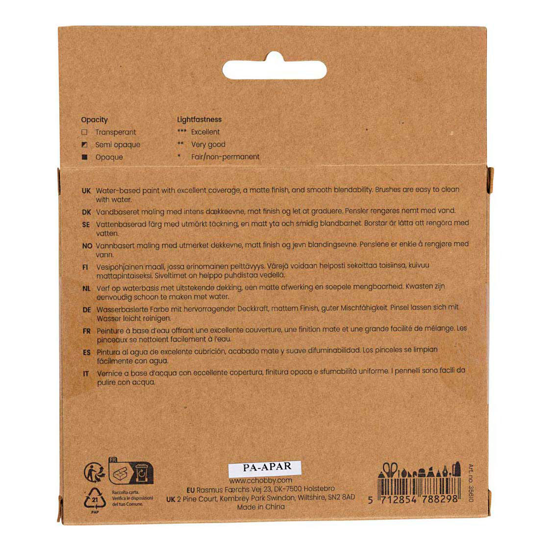 Gouacheverf Pastelkleuren - 6x20ml.