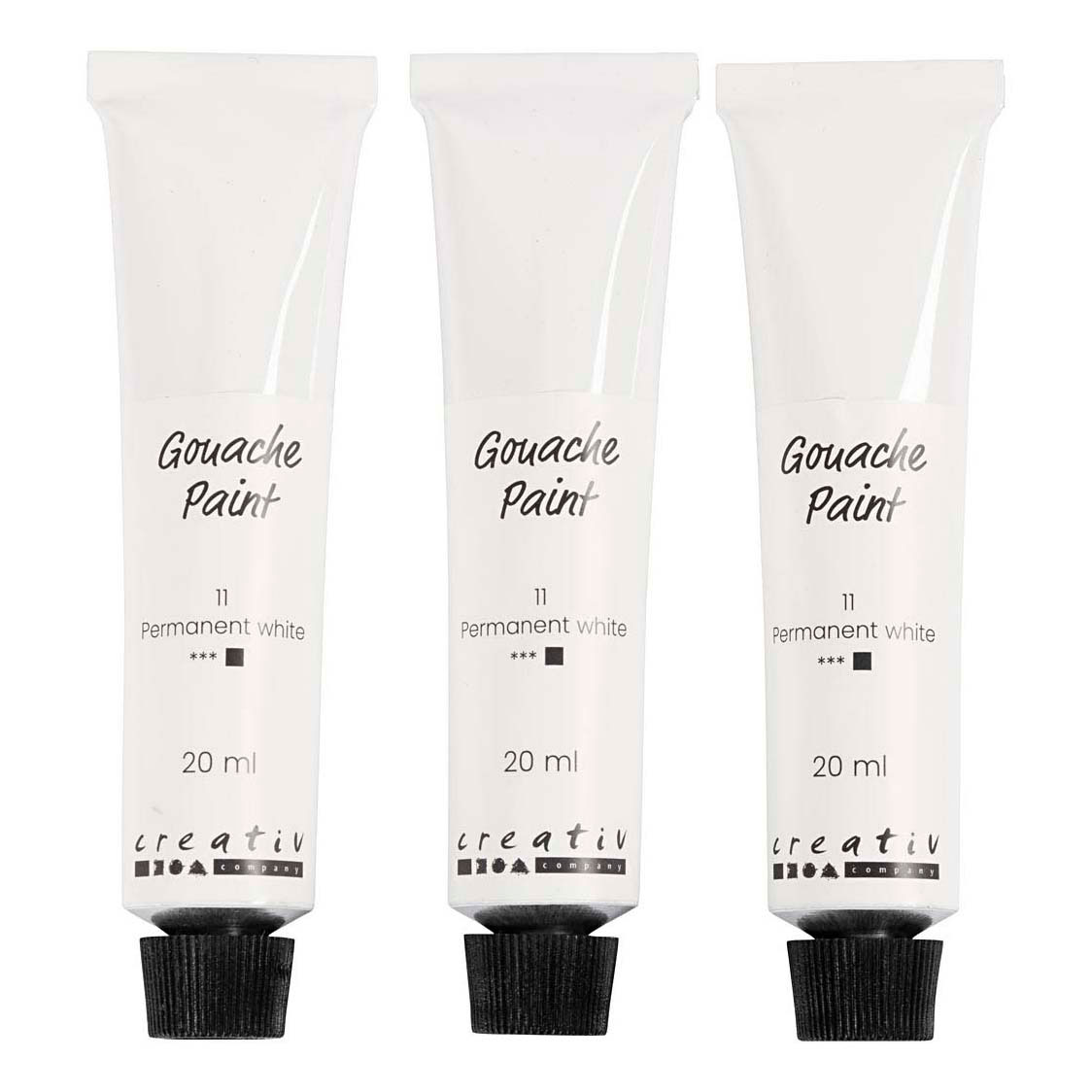 Gouacheverf Wit - 3x20ml.
