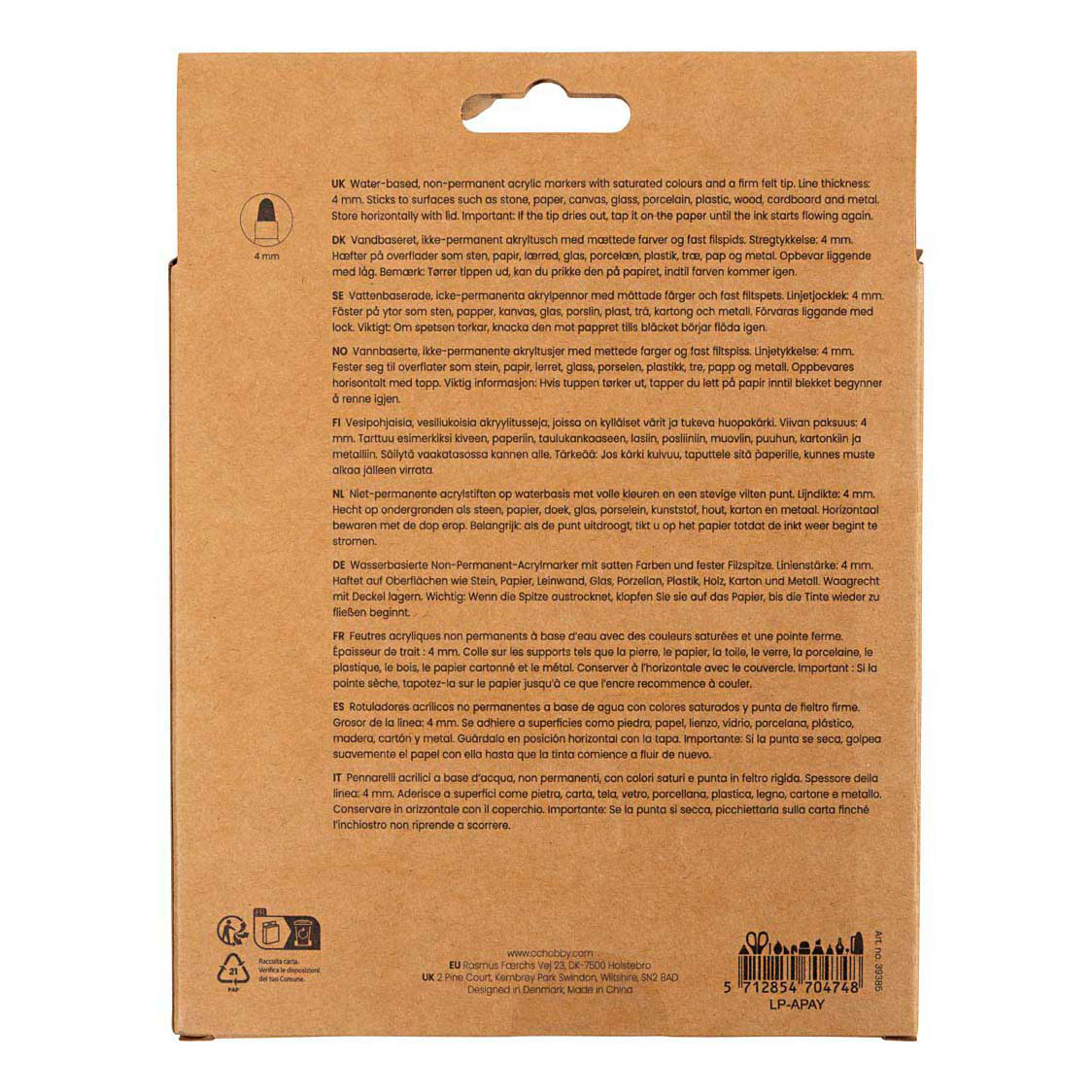 Creatieve Multi Stift 4mm Diverse Kleuren - 12st. Creatieve Multi Stift 4mm Diverse Kleuren - 12st.