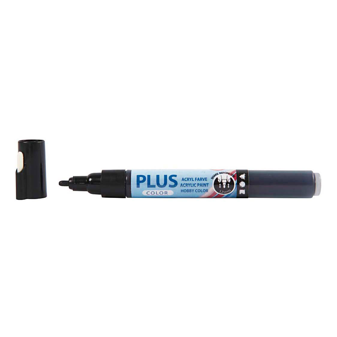 Plus Color Marker 1-2mm - Zwart