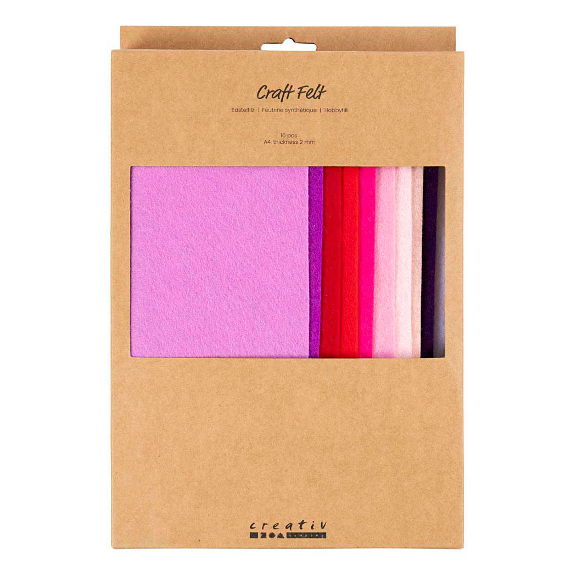 Hobbyvilt A4 Dikte 2mm Paars en Roze Harmonie - 10st.