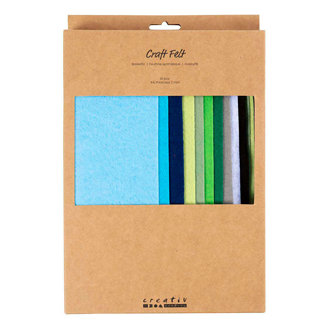 Hobbyvilt A4 Dikte 2mm Blauw en Groen Harmonie - 10st.