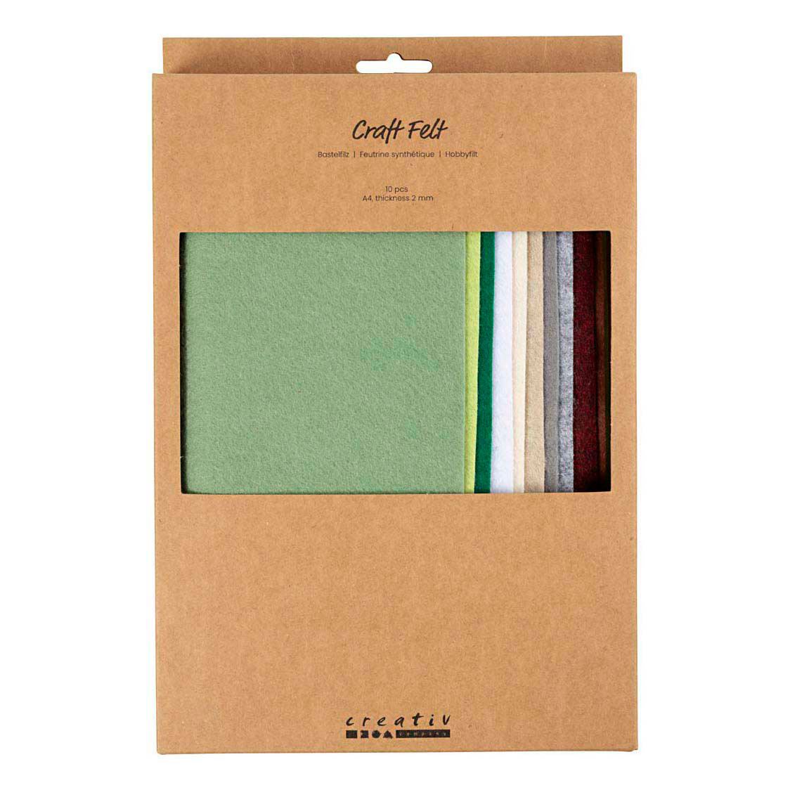 Hobbyvilt A4 Dikte 2mm Naturel Kleuren - 10st.