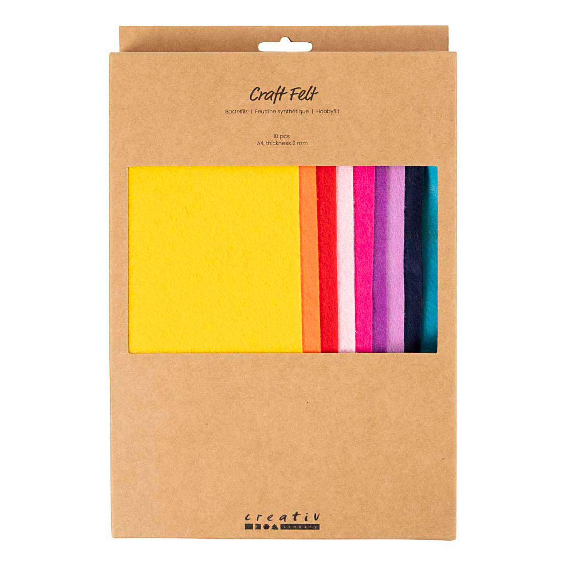 Feutrine pour loisirs créatifs A4, épaisseur 2 mm, colorée - 10 pièces. Feutrine pour loisirs créatifs A4, épaisseur 2 mm, colorée - 10 pièces.