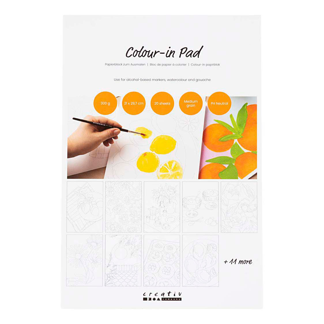 Kleurblok A4 300gr. - 20pag.