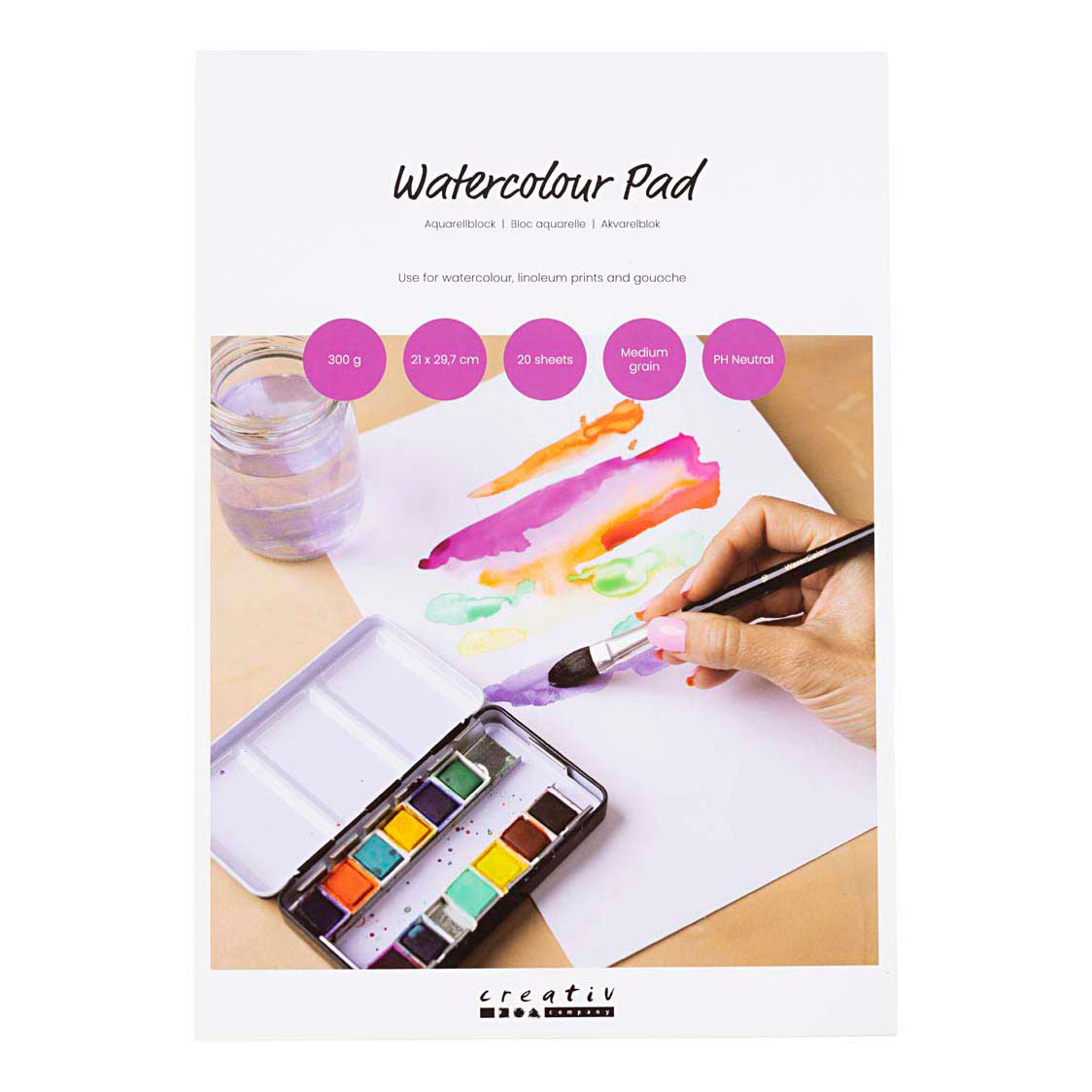 Bloc aquarelle A4 200 g - 20 pages