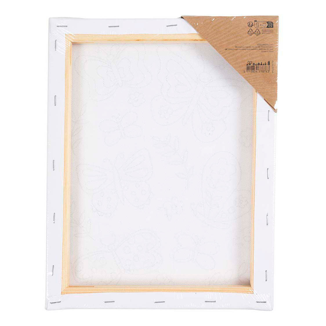 Toile à peindre avec imprimé papillons - 24x30cm Toile à peindre avec imprimé papillons - 24x30cm