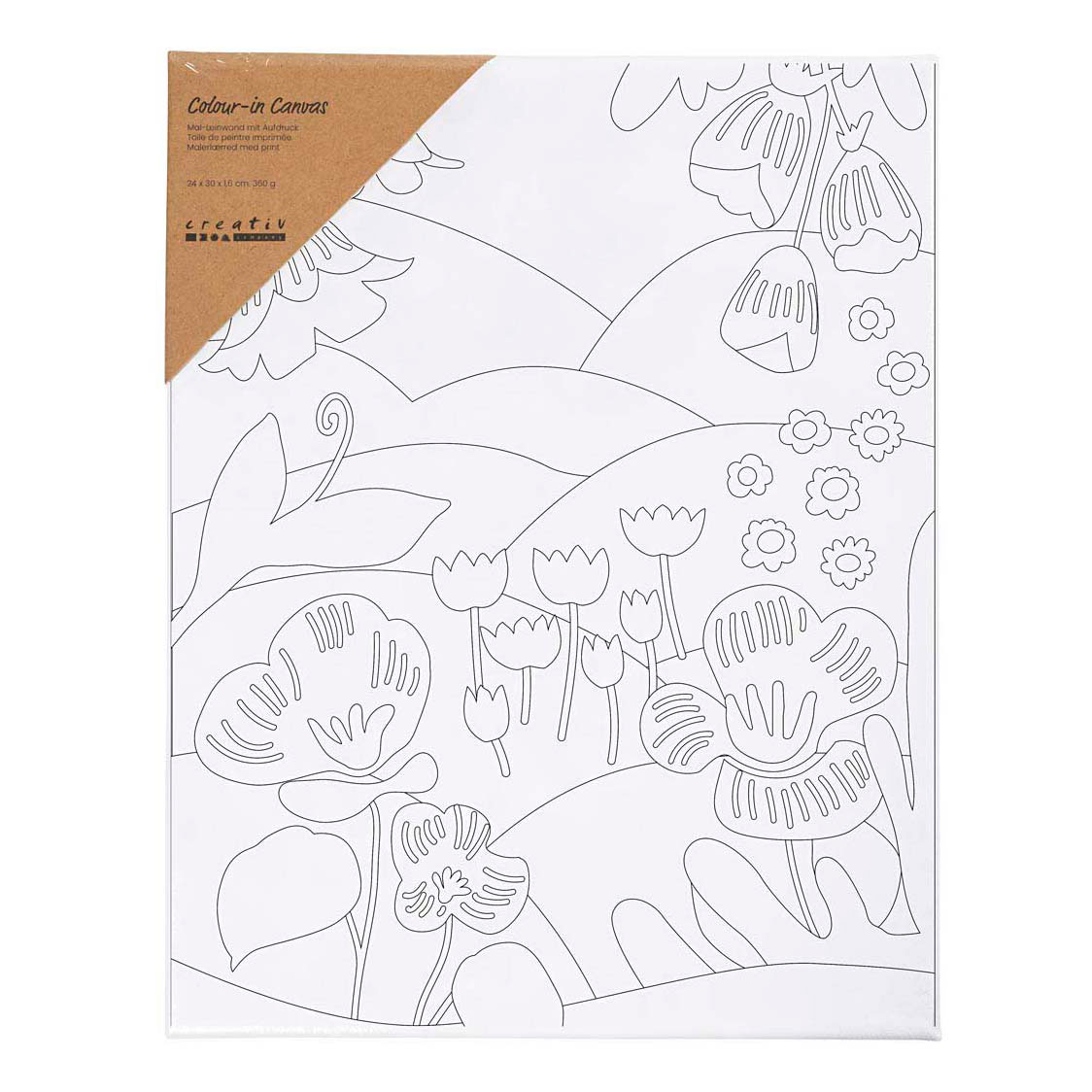 Toile imprimée avec paysage floral - 24 x 30 cm Toile imprimée avec paysage floral - 24 x 30 cm