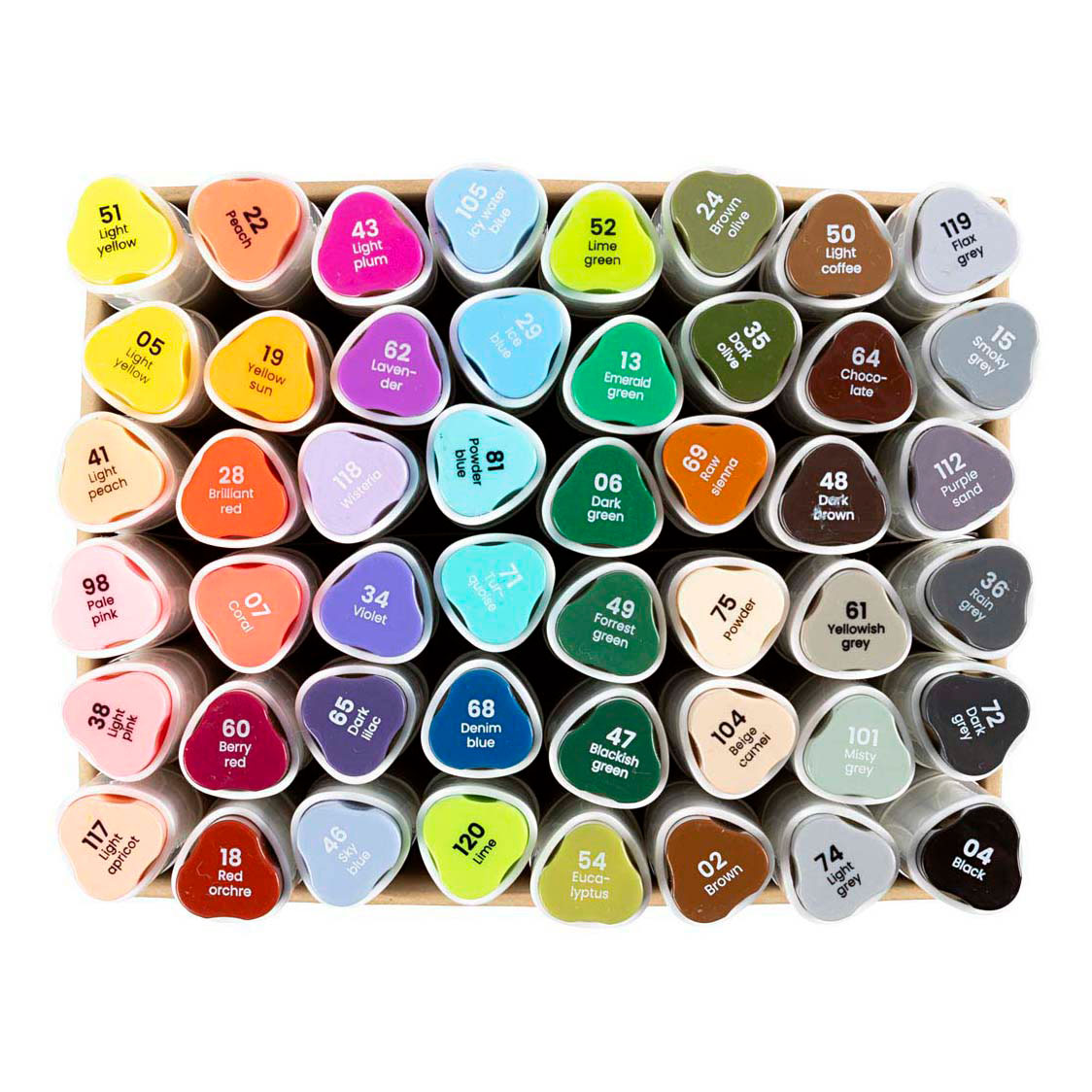 Tekenstift Lijndikte 1+8mm Standaardkleuren - 48st.