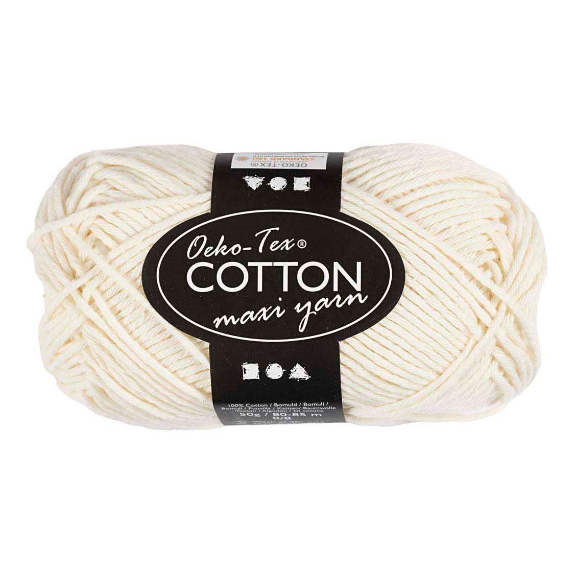 Baumwollgarn Stärke 8/8 L: 80-85 M Off-White - 50gr.