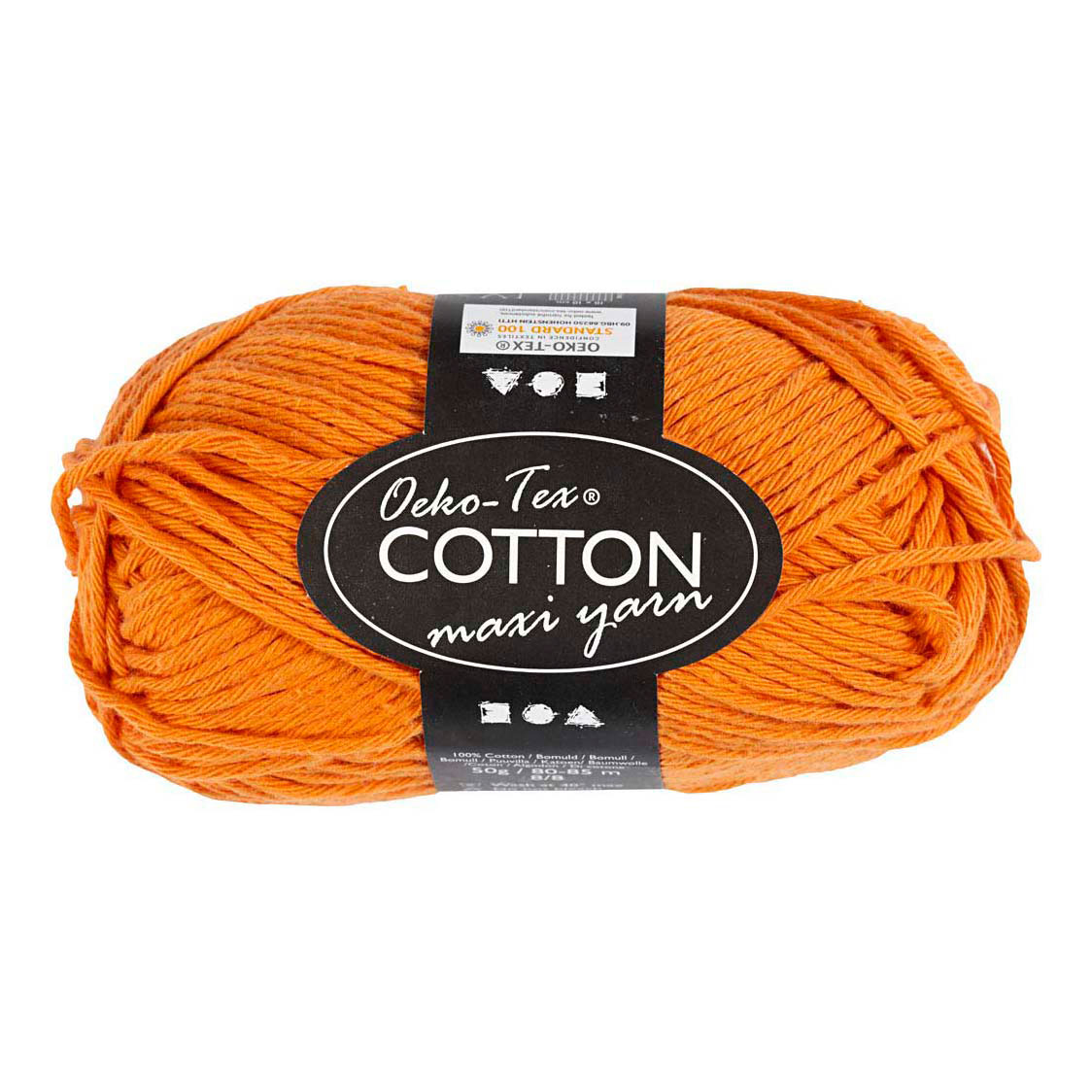 Baumwollgarn Stärke 8/8 L: 80-85 M Orange - 50gr.