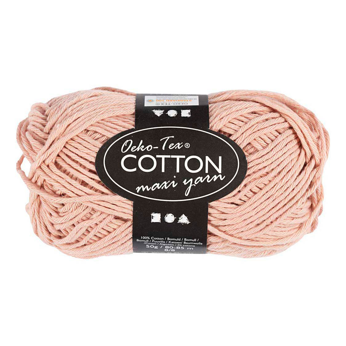 Baumwollgarn Stärke 8/8 L: 80-85 M Beige - 50gr.