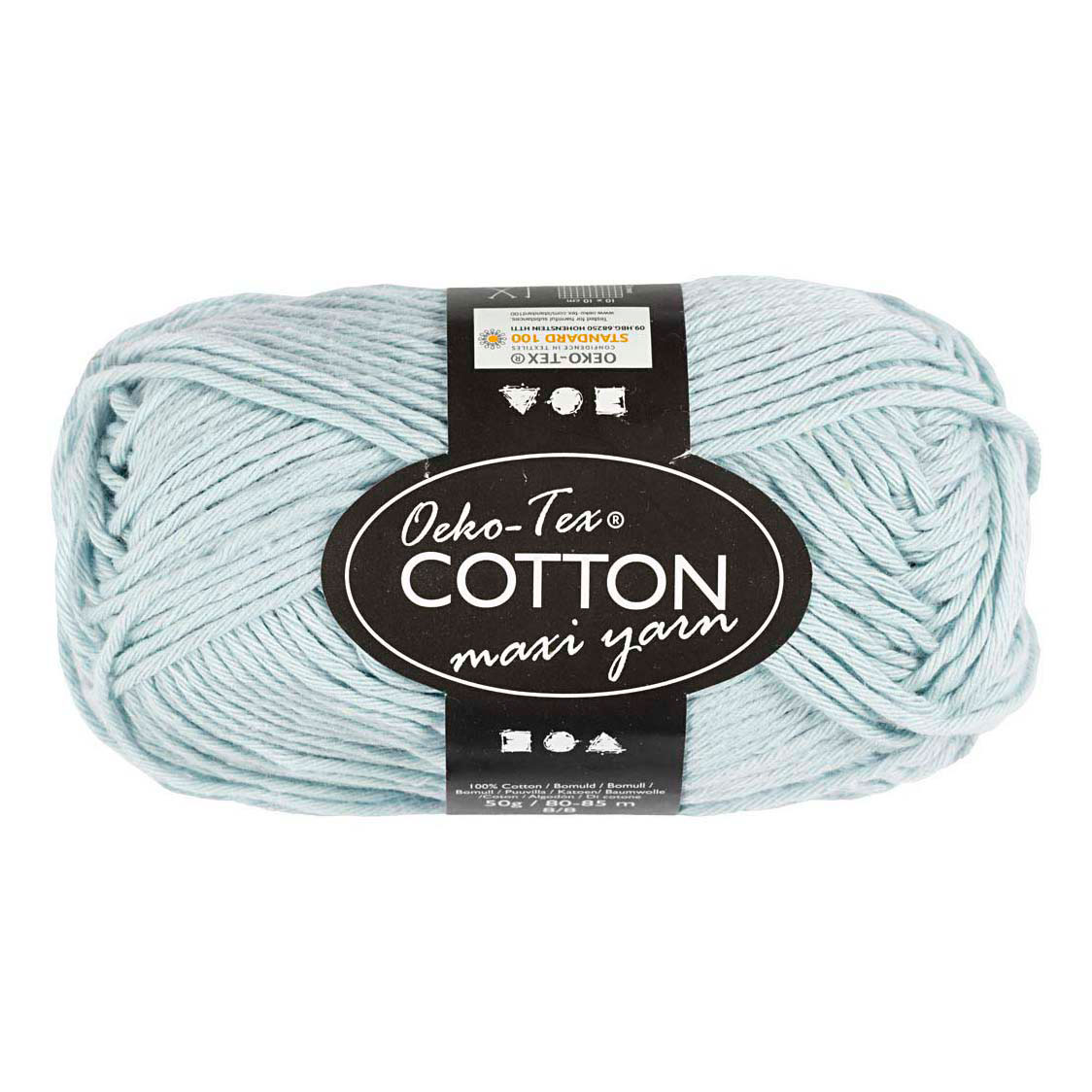 Fil de coton Taille 8/8 L : 80-85 M Bleu doux - 50 g.