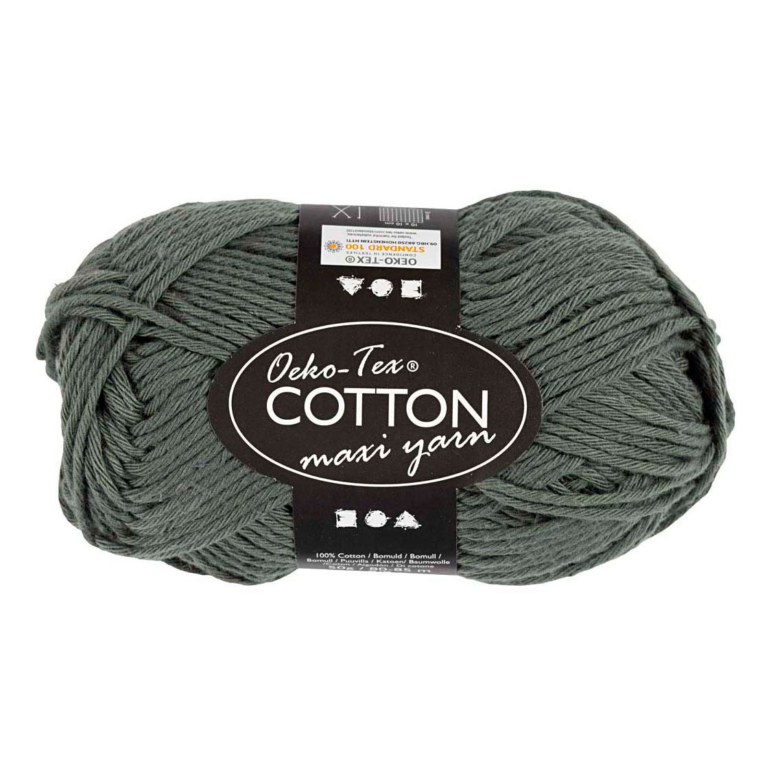 Baumwollgarn Stärke 8/8 L: 80-85 M Grau - 50 g.