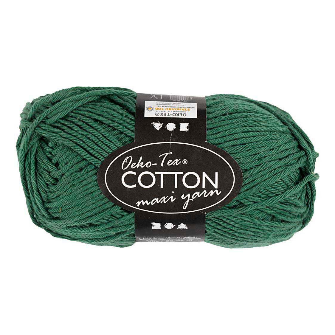 Fil de coton Taille 8/8 L : 80-85 M Vert foncé - 50gr.