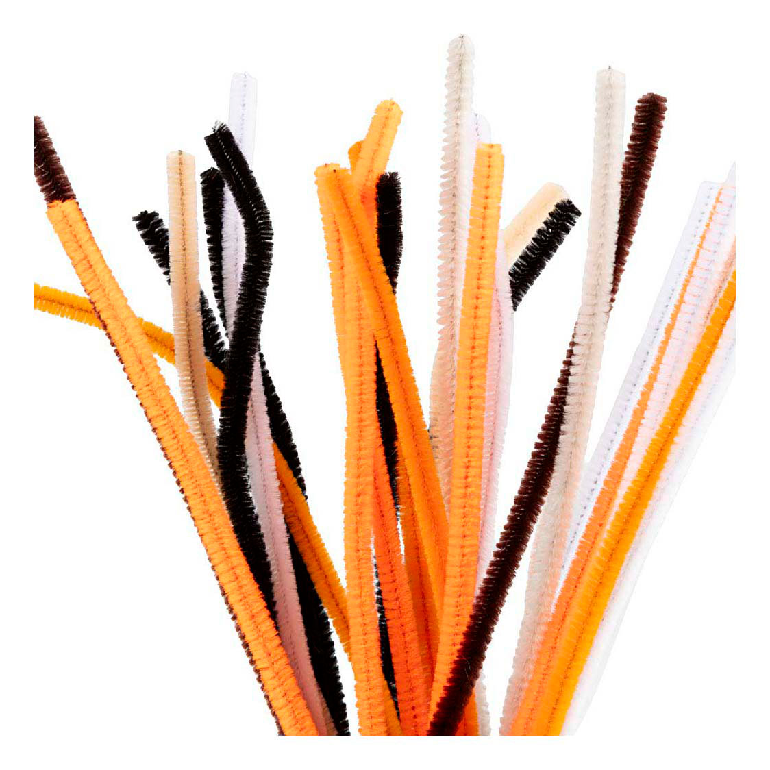 Chenille 6 mm x 30 cm Couleurs d'Halloween - 25 pièces.