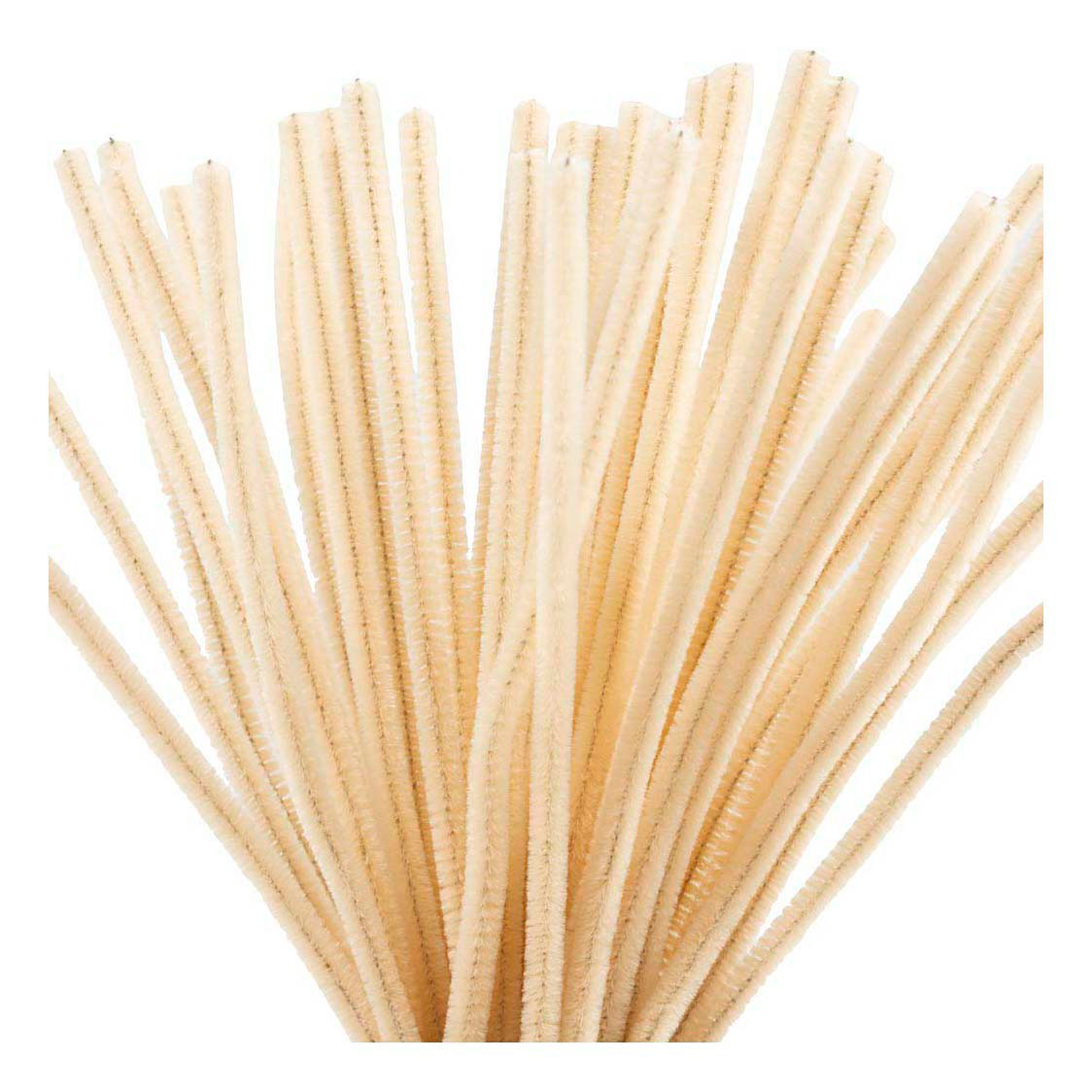 Chenille 6 mm x 30 cm Beige - 50 pièces.