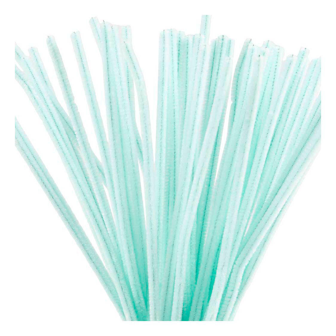 Chenille 6mm x 30cm Licht Turquoise - 50st.