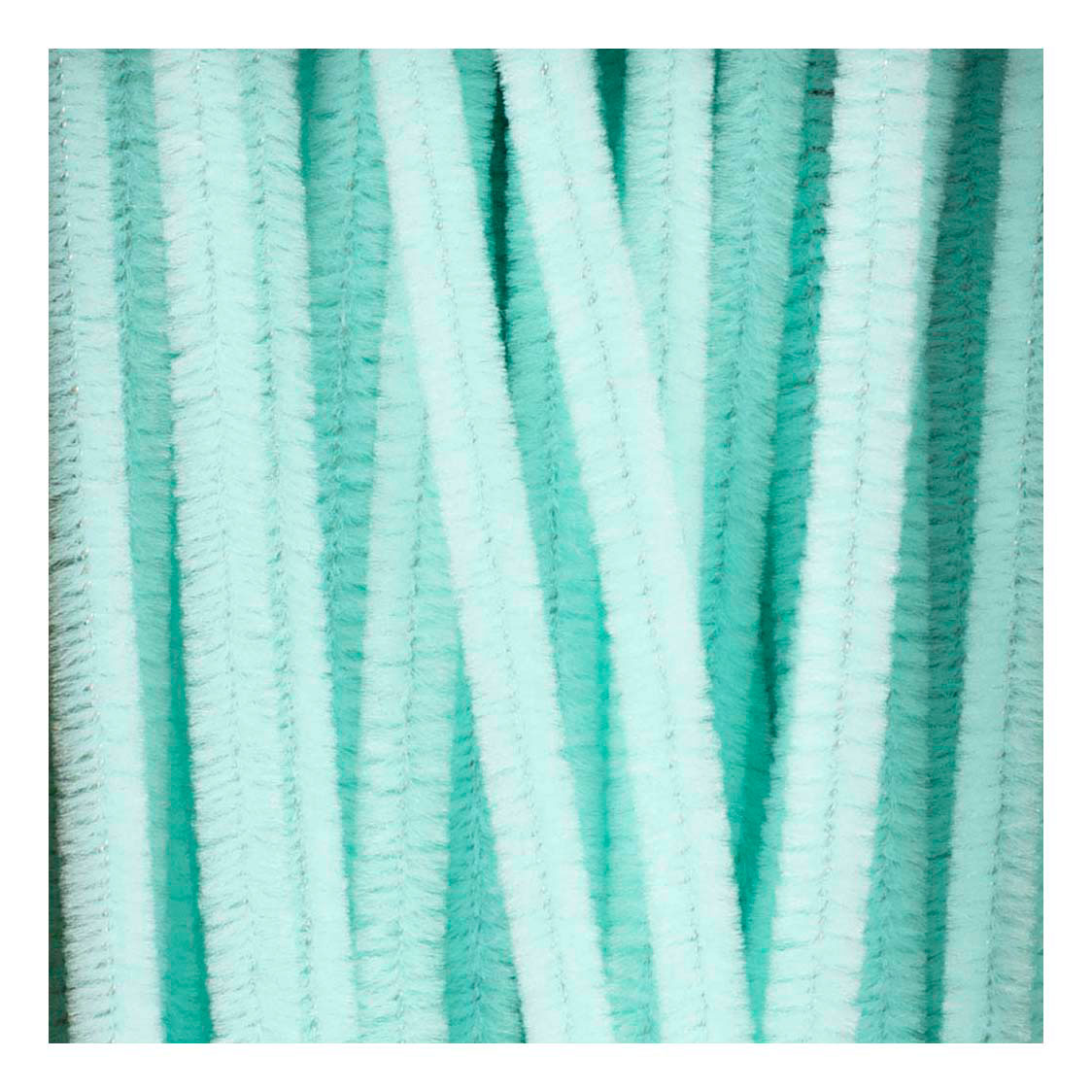 Chenille 6mm x 30cm Licht Turquoise - 50st.