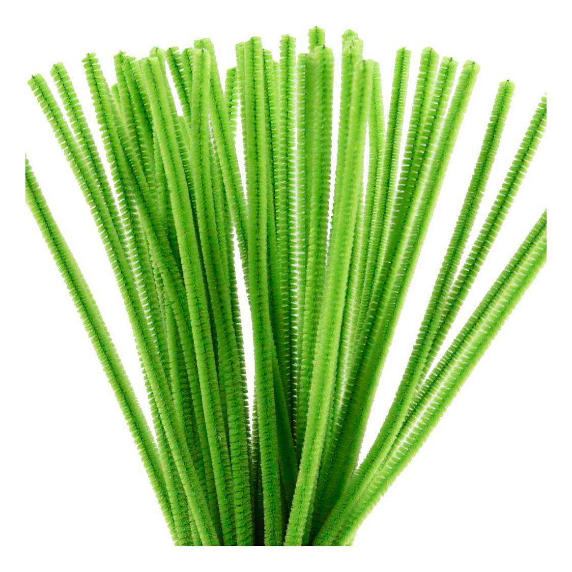 Chenille 6mm x 30cm Lime Groen - 50st.