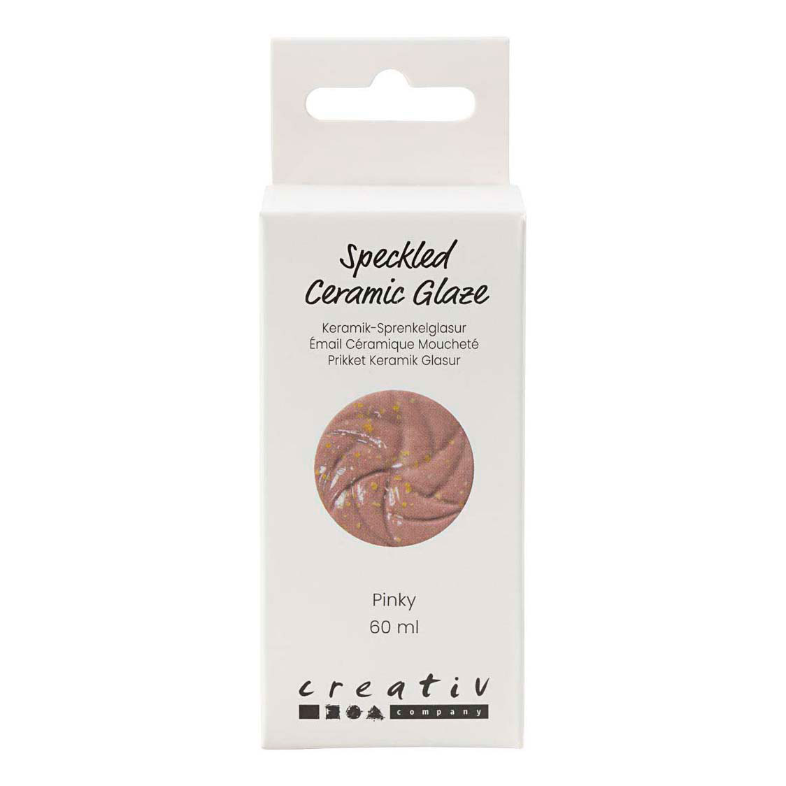 Gespikkeld Keramiek Glazuur 999-1060 C Dekkend Pinky - 60ml