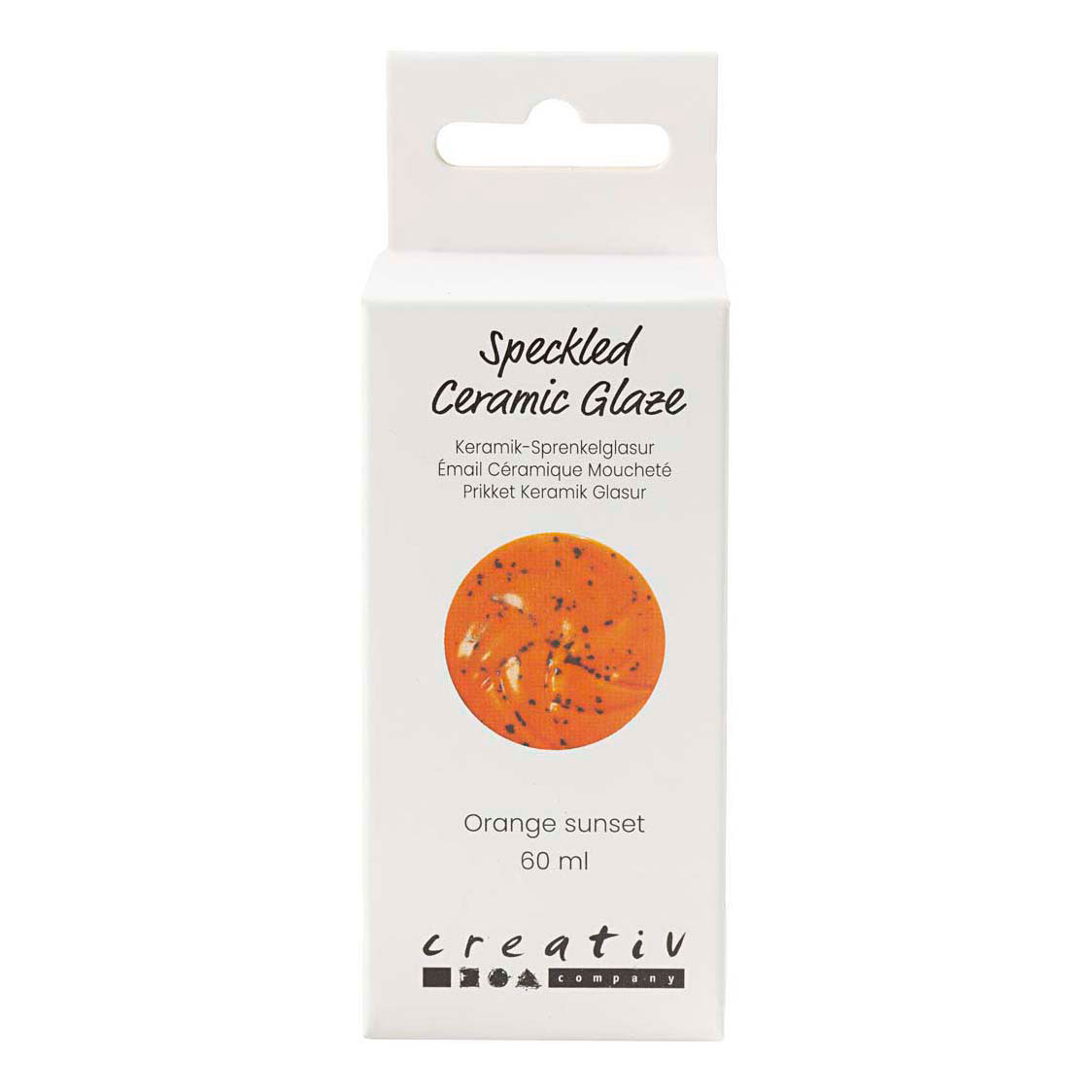 Gespikkeld Keramiek Glazuur 999-1060 C Dekkend Orange Sun - 60ml