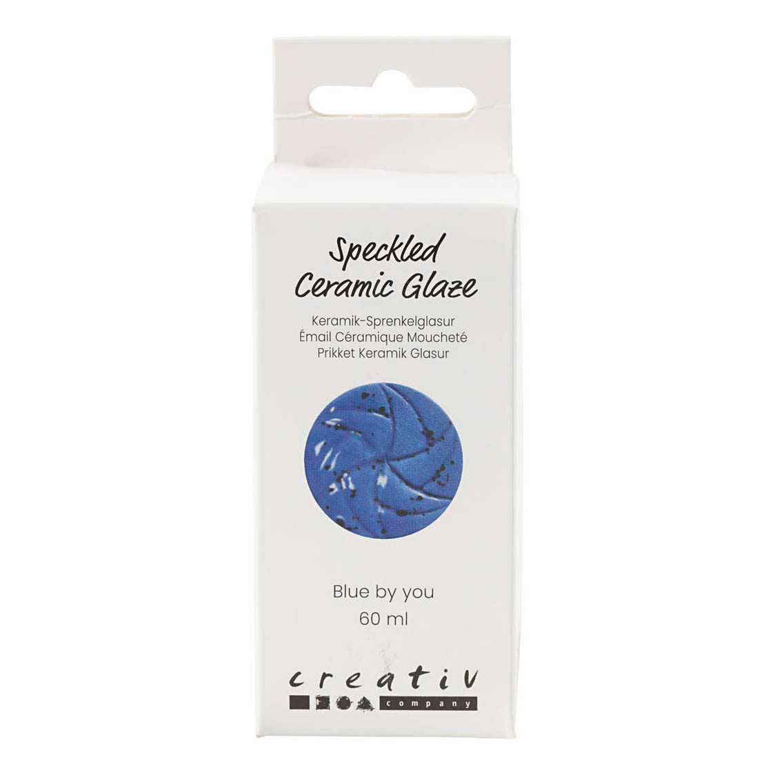 Gesprenkelte Keramikglasur 999-1060 C, deckendes Blau von You – 60 ml