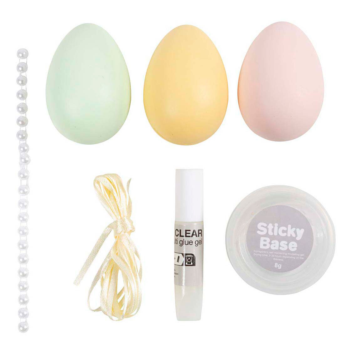 Mini Hobbyset Decoratie Eieren Pastelkleuren