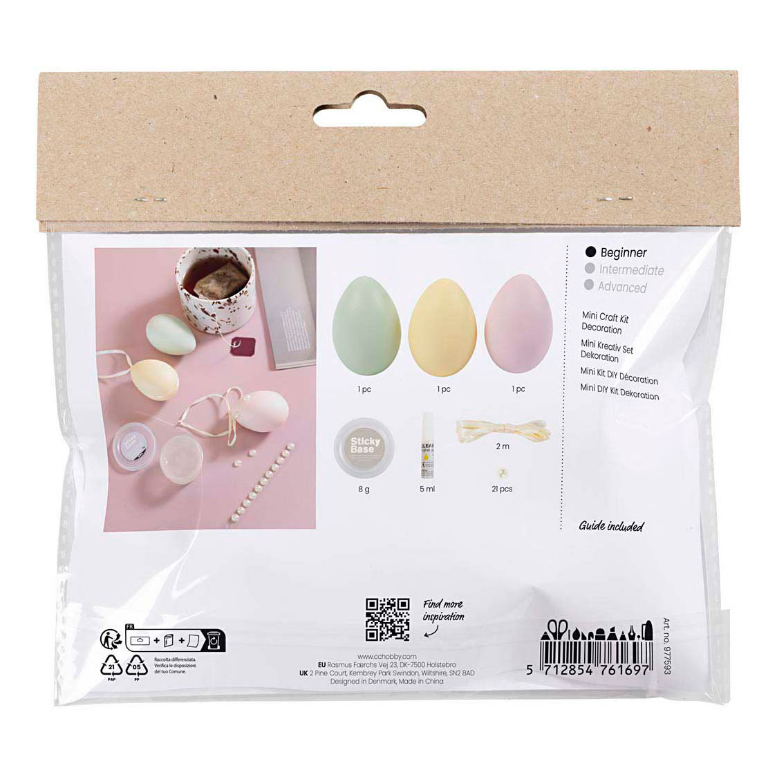 Mini Hobbyset Decoratie Eieren Pastelkleuren