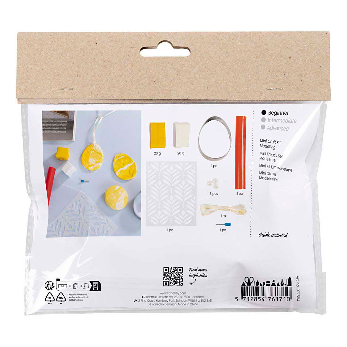 Mini Hobbyset Boetseren ei Lichtgeel Pastelkleuren