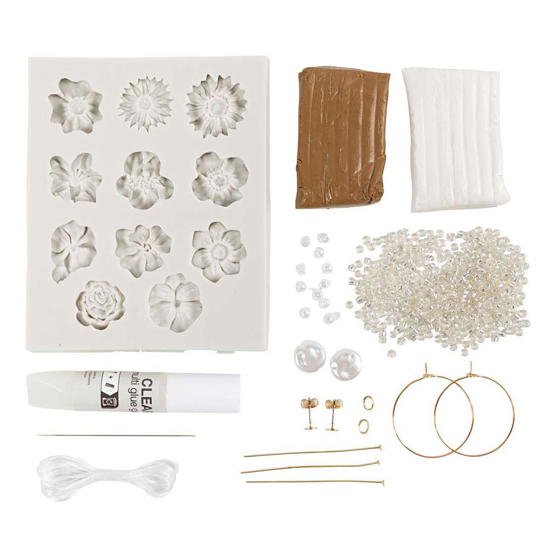 Mini Hobbyset Sieraden Oorbellen Armband en Halsketting Bloemontwerp