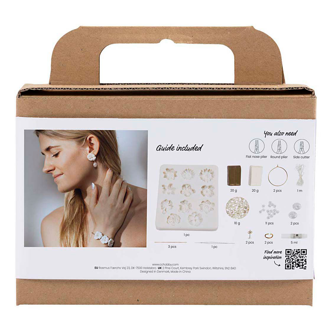 Mini Hobbyset Sieraden Oorbellen Armband en Halsketting Bloemontwerp