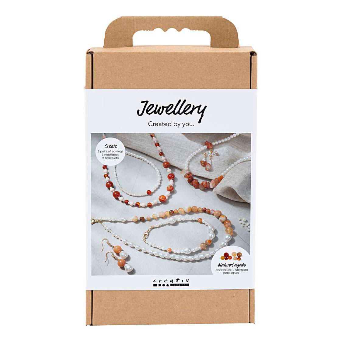 Bijoux Hobbyset Beige Orange brûlé Blanc Nacre