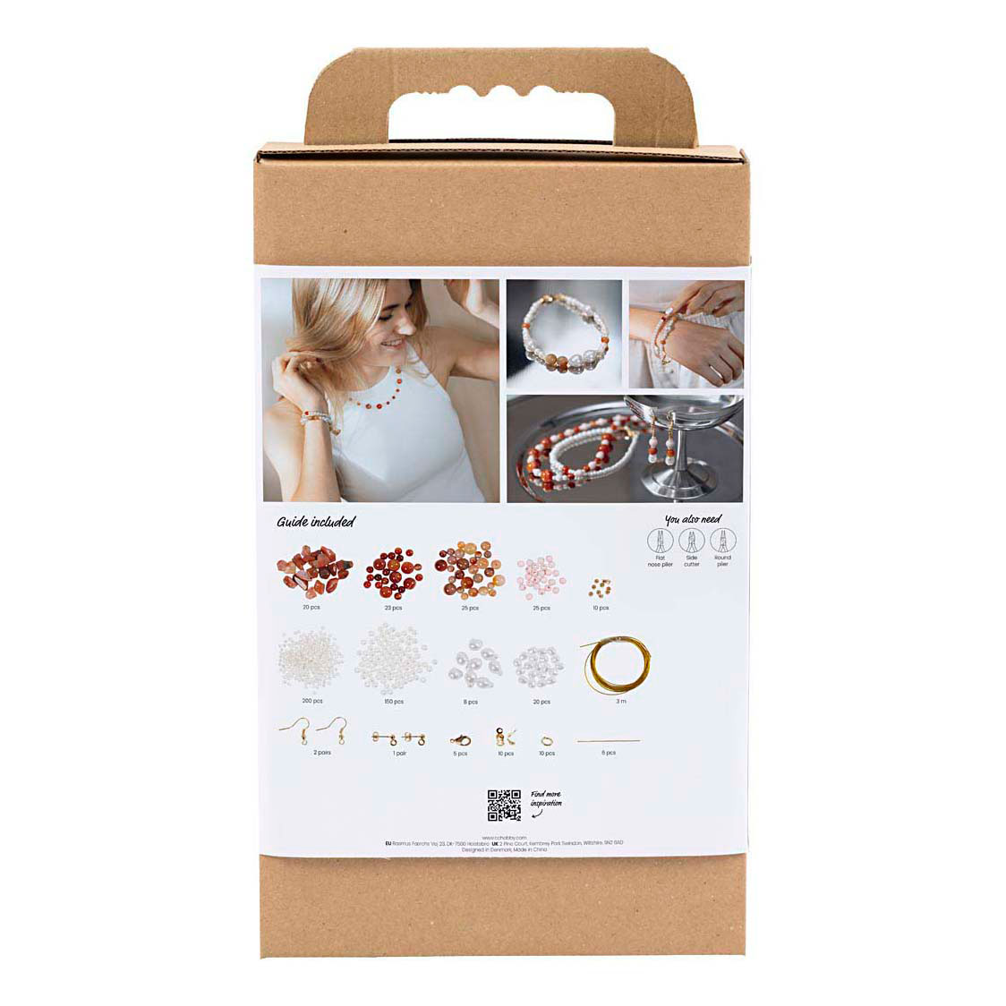 Bijoux Hobbyset Beige Orange brûlé Blanc Nacre Bijoux Hobbyset Beige Orange brûlé Blanc Nacre